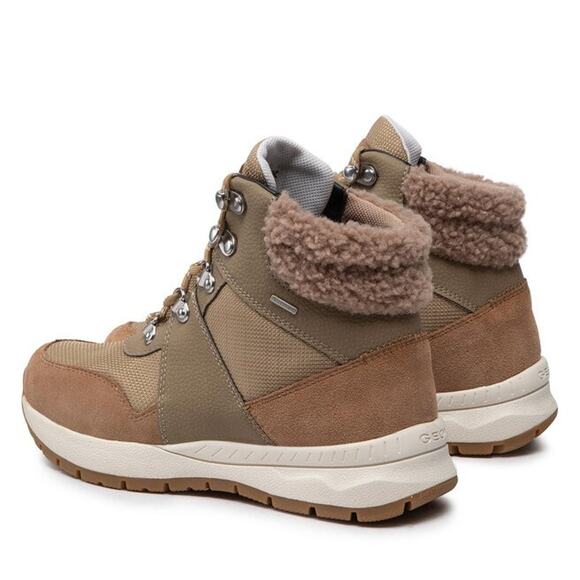 GEOX Braies Faux Fur Comfort Hiker Boots leather & textile size 40/9-9.5 US NWB - Picture 3 of 5